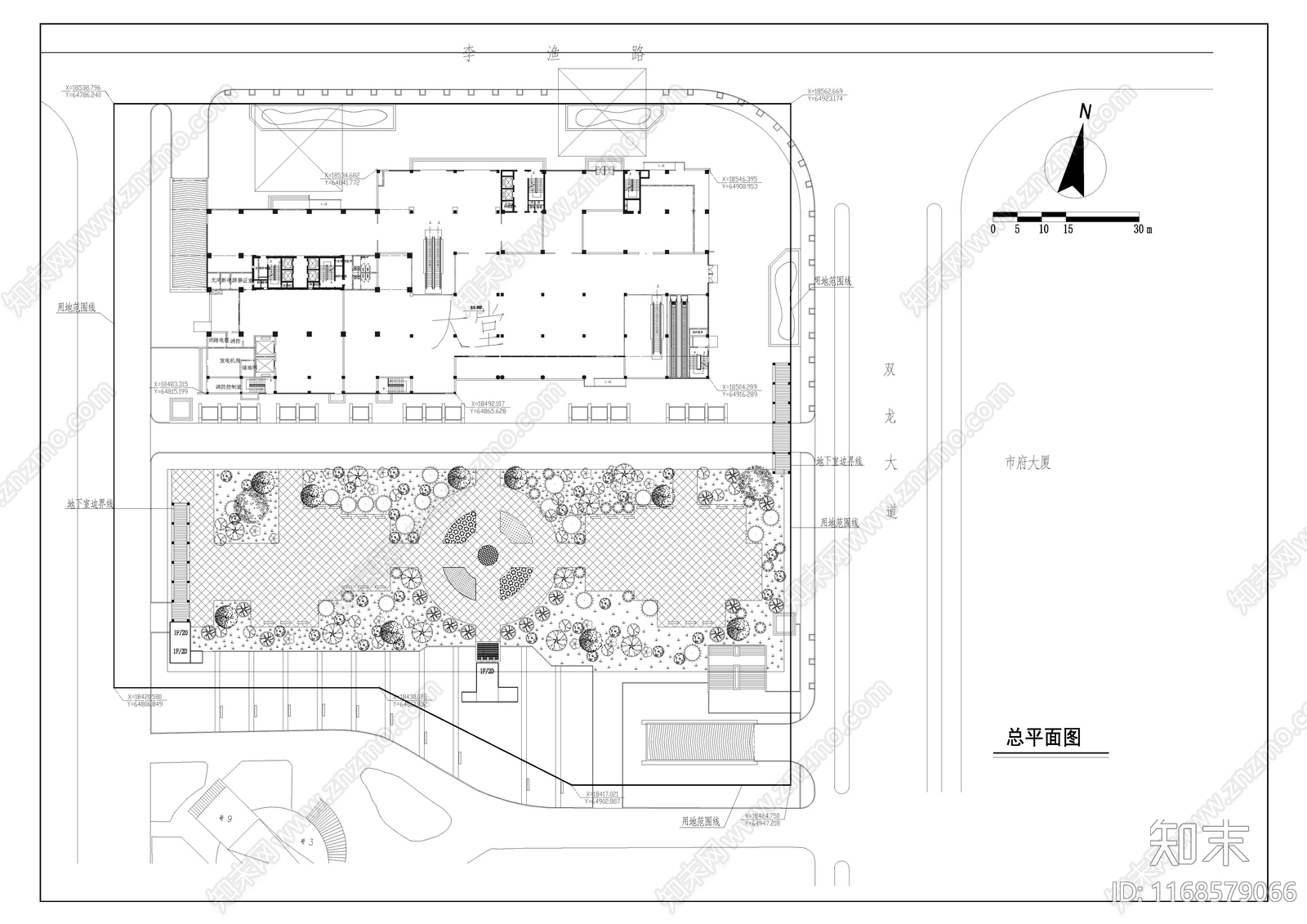 现代公园景观cad施工图下载【ID:1168579066】