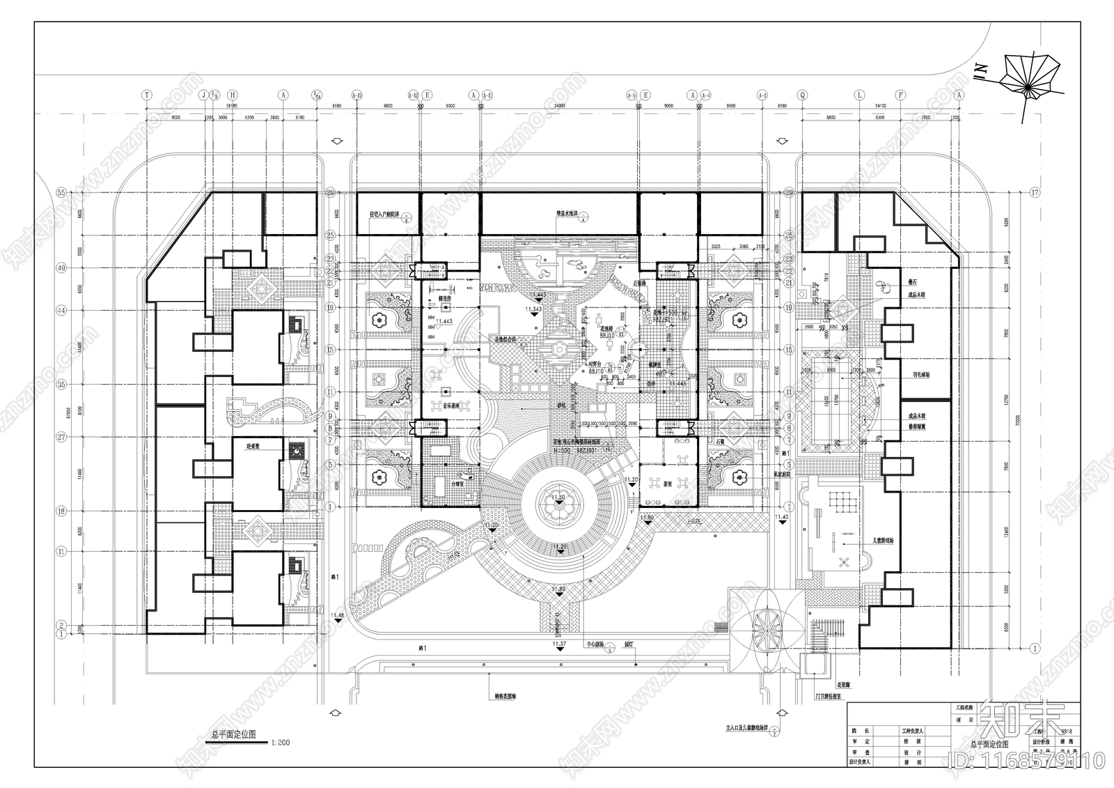 现代公园景观cad施工图下载【ID:1168579110】