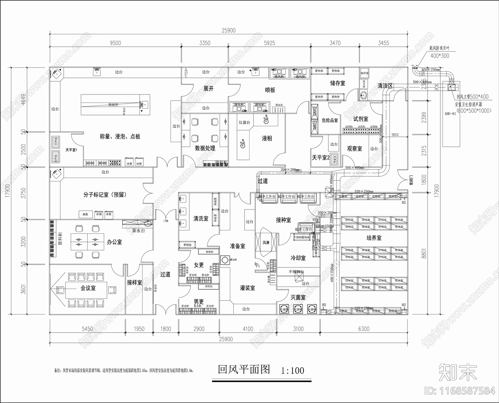 现代实验室施工图下载【ID:1168587584】