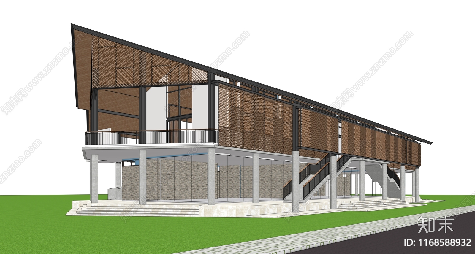 现代新中式其他公共建筑SU模型下载【ID:1168588932】