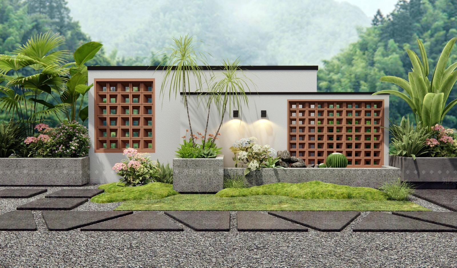 现代景墙3D模型下载【ID:1168591779】