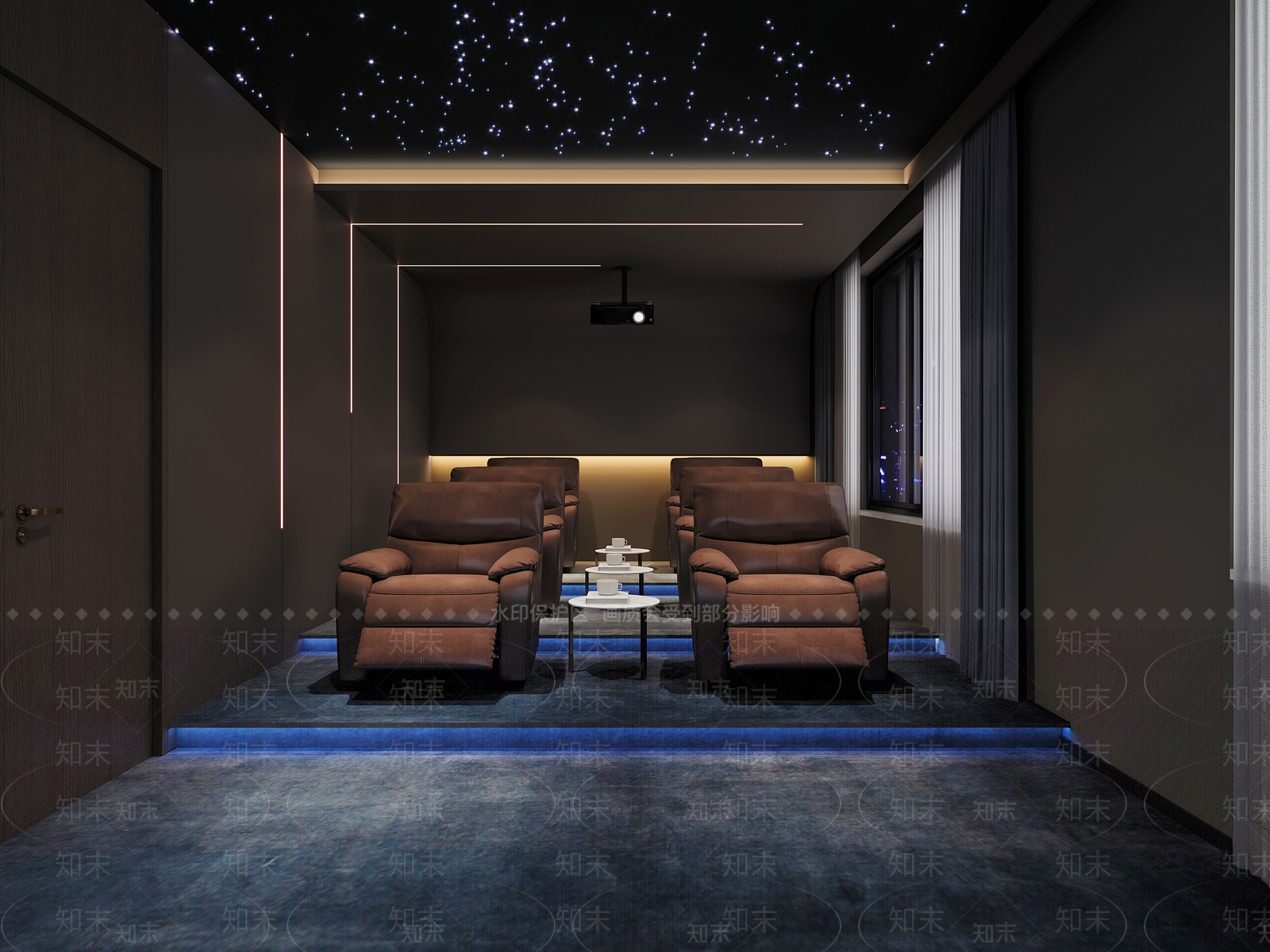 现代影音室3D模型下载【ID:1168611946】