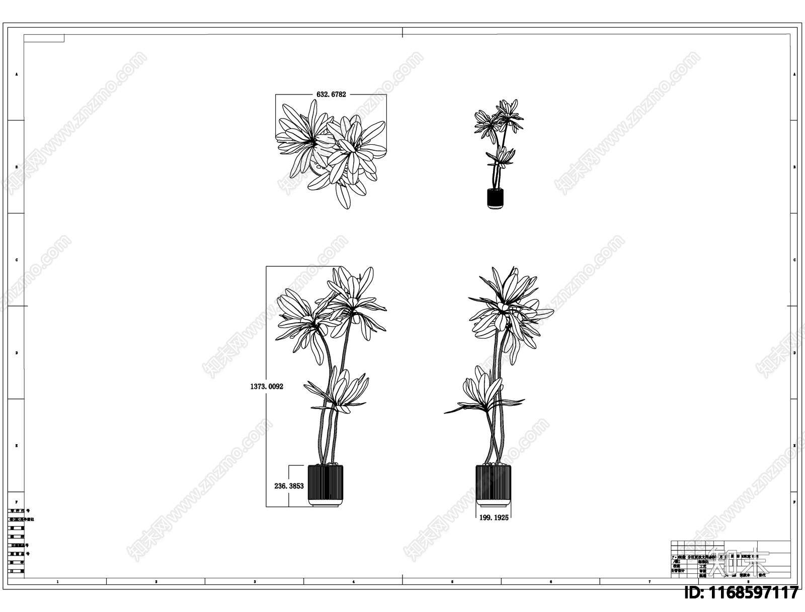 现代新中式树cad施工图下载【ID:1168597117】