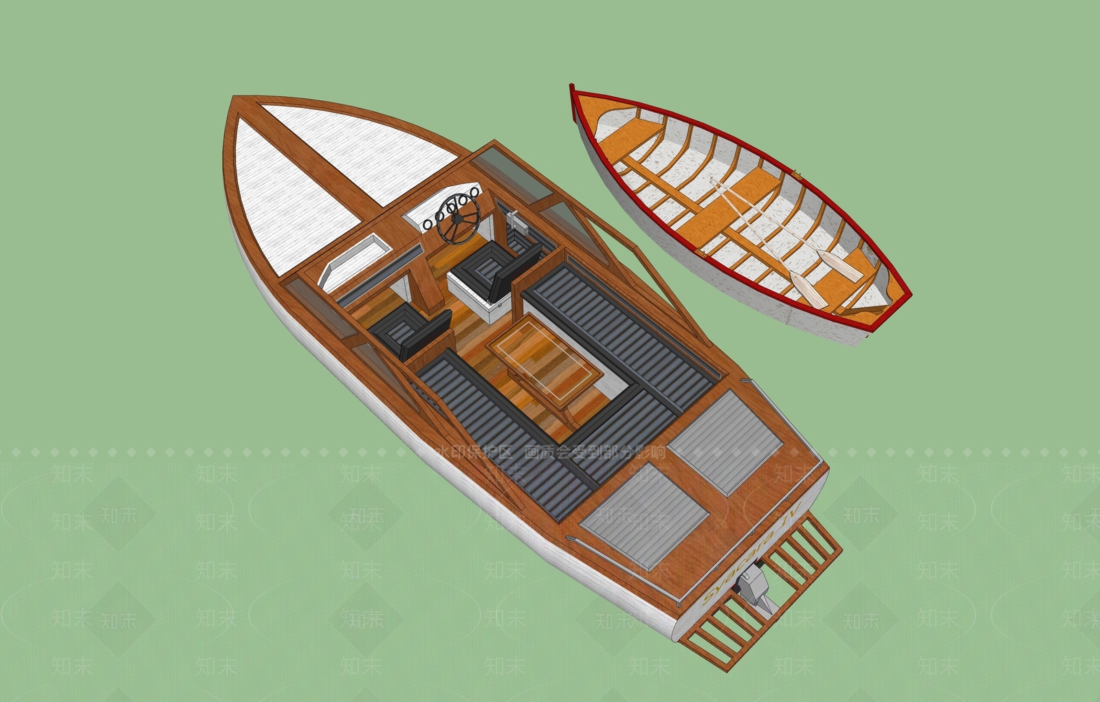 船SU模型下载【ID:1168601187】