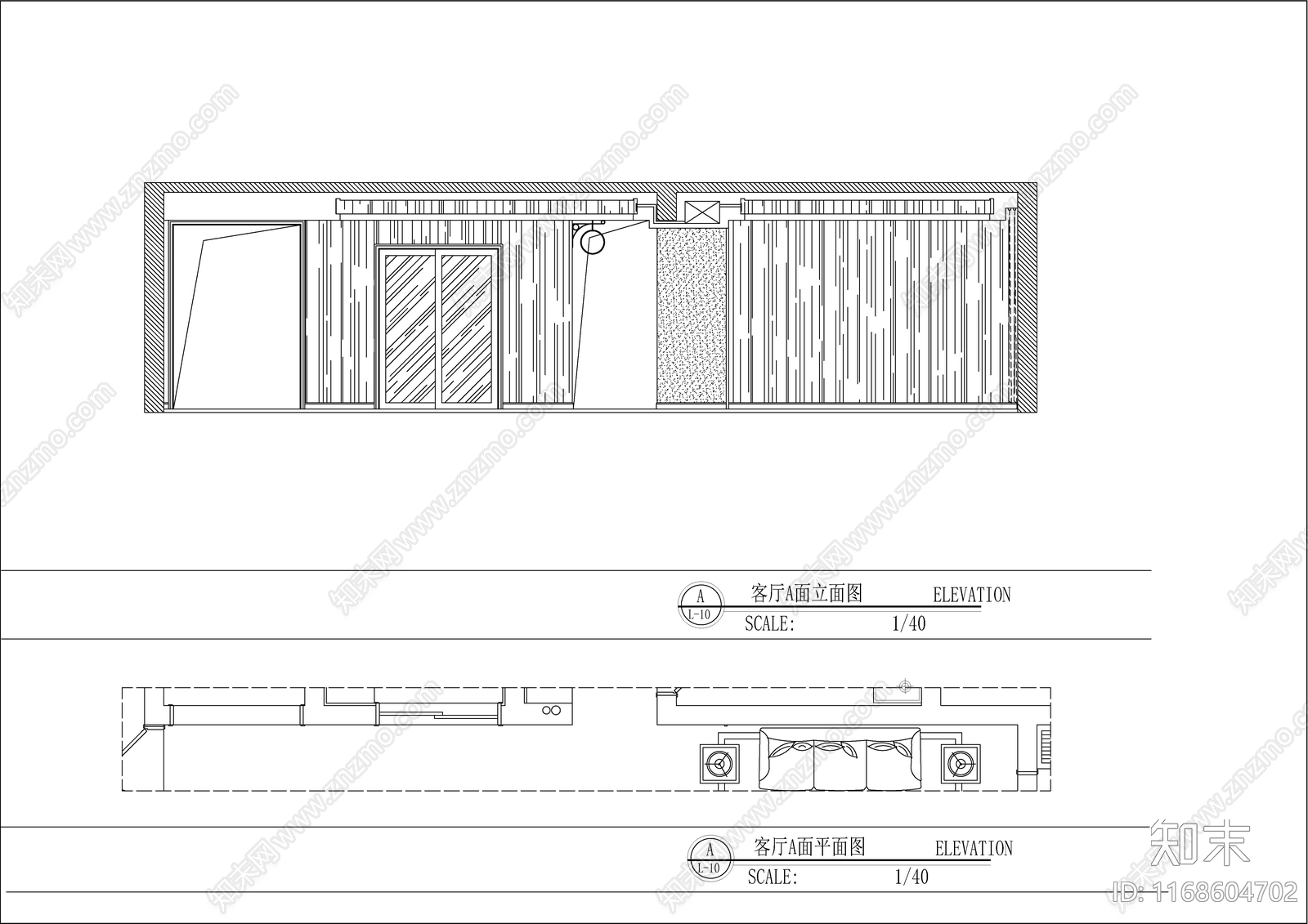 现代轻奢整体家装空间cad施工图下载【ID:1168604702】