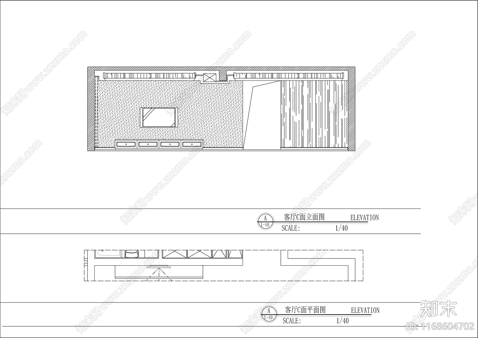 现代轻奢整体家装空间cad施工图下载【ID:1168604702】