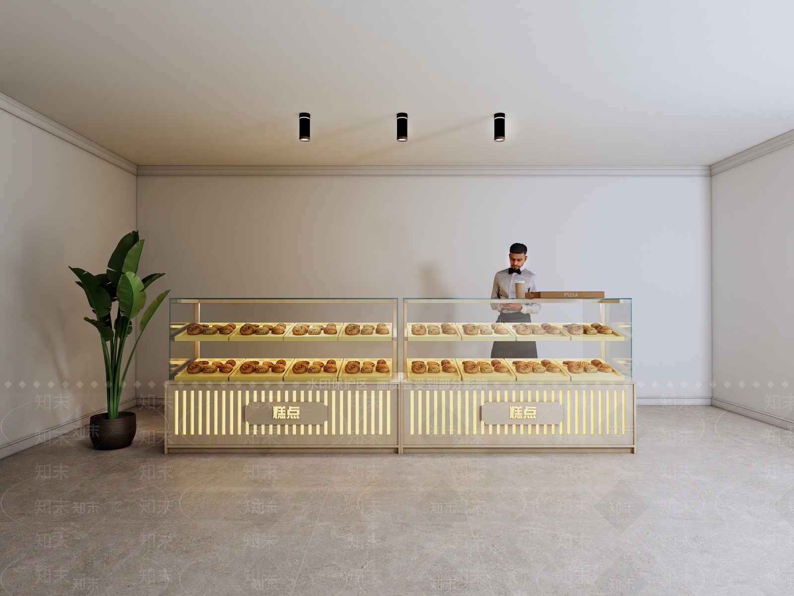 现代甜品面包店SU模型下载【ID:1168607310】