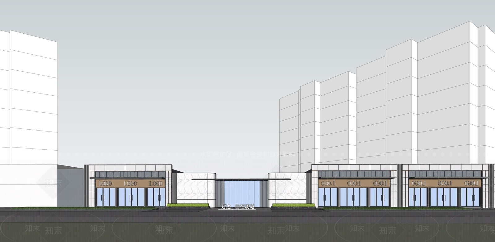 现代其他商业建筑SU模型下载【ID:1168607720】