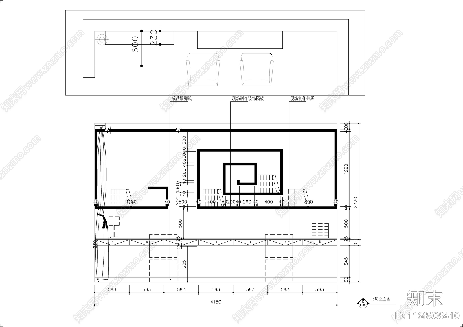 现代轻奢整体家装空间cad施工图下载【ID:1168608410】