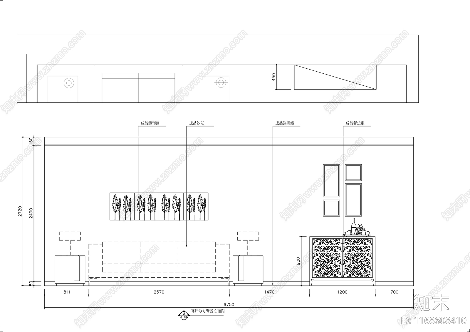 现代轻奢整体家装空间cad施工图下载【ID:1168608410】