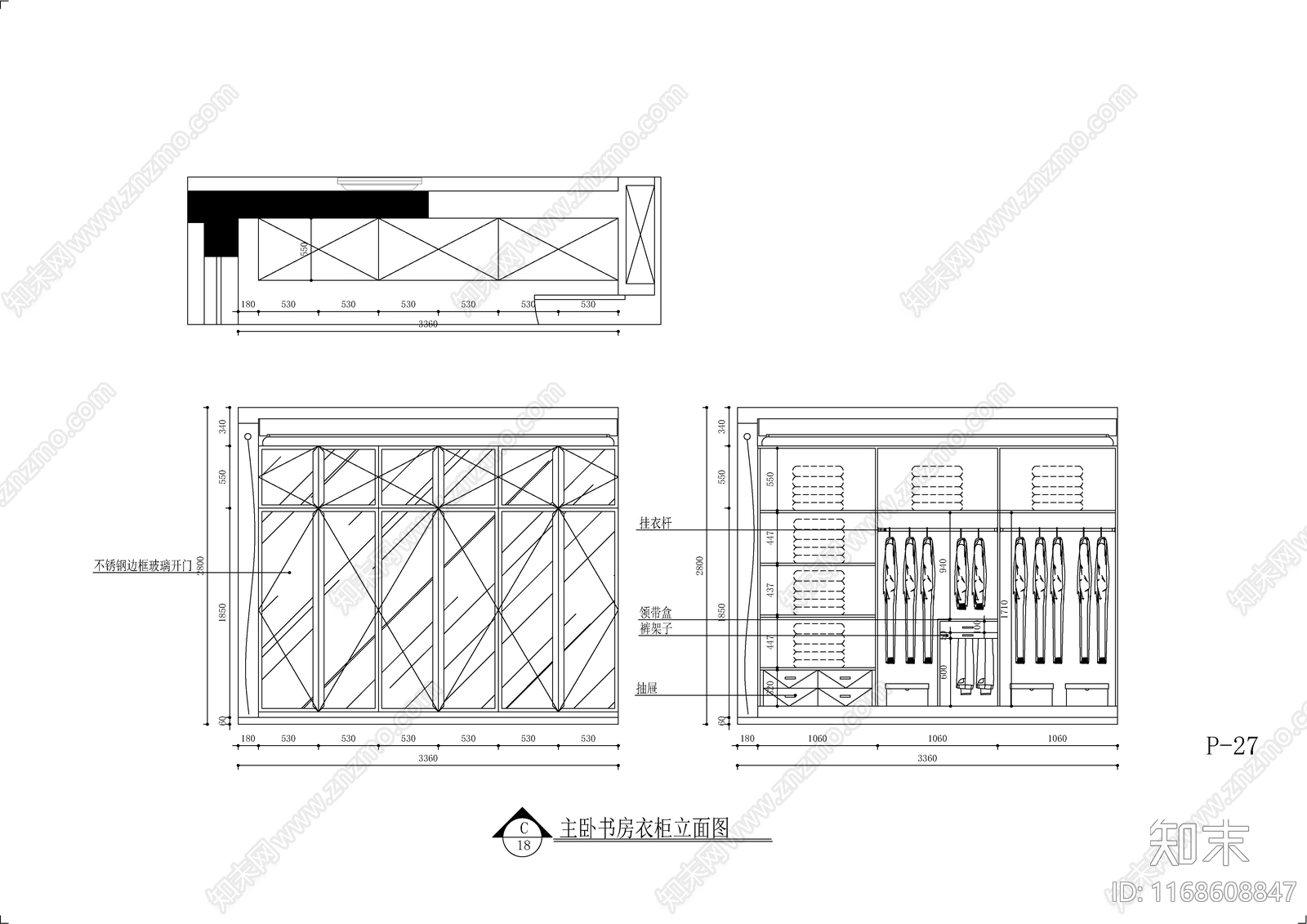 现代轻奢整体家装空间cad施工图下载【ID:1168608847】