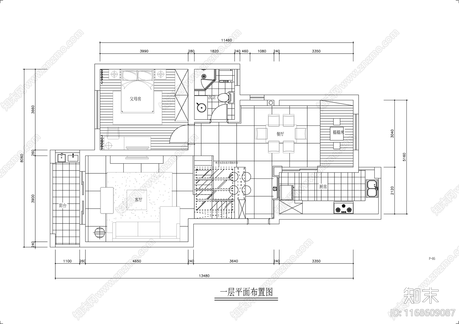 现代轻奢整体家装空间cad施工图下载【ID:1168609087】