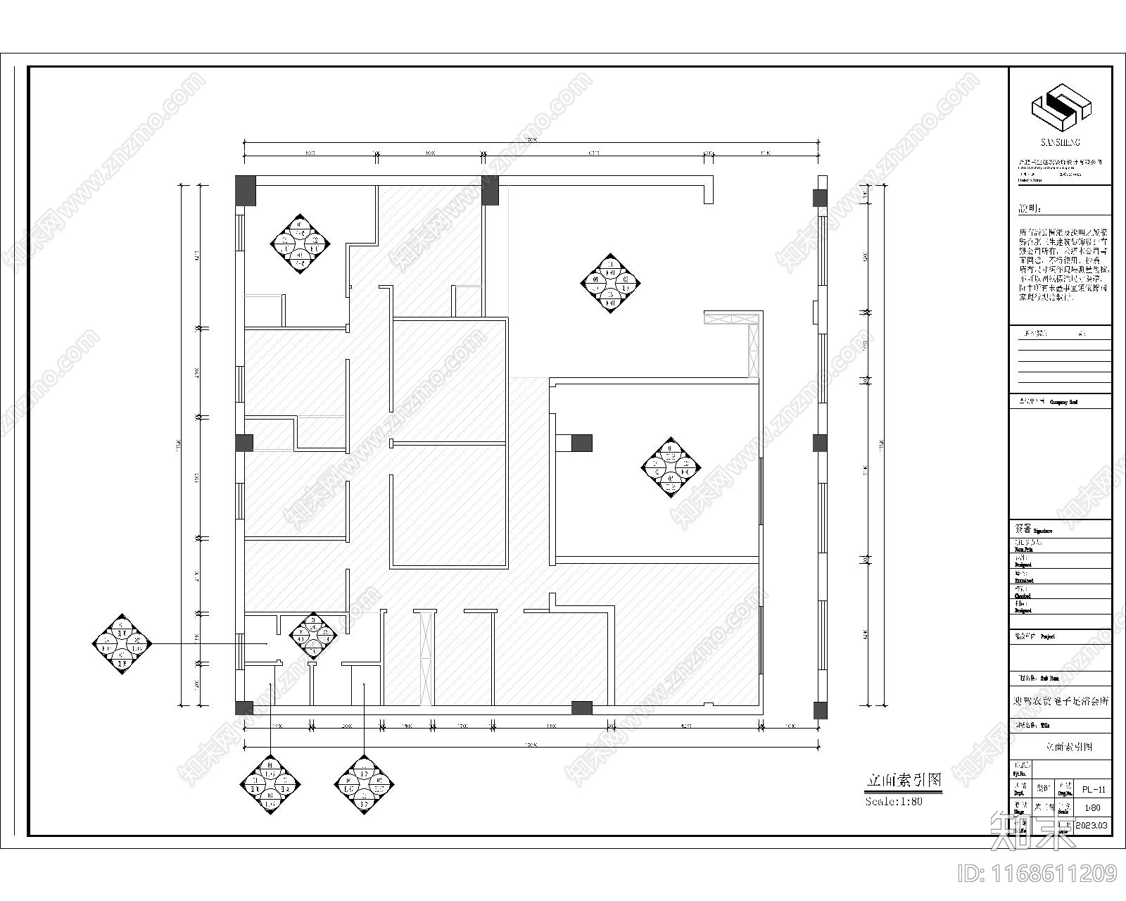 日式民宿建筑cad施工图下载【ID:1168611209】