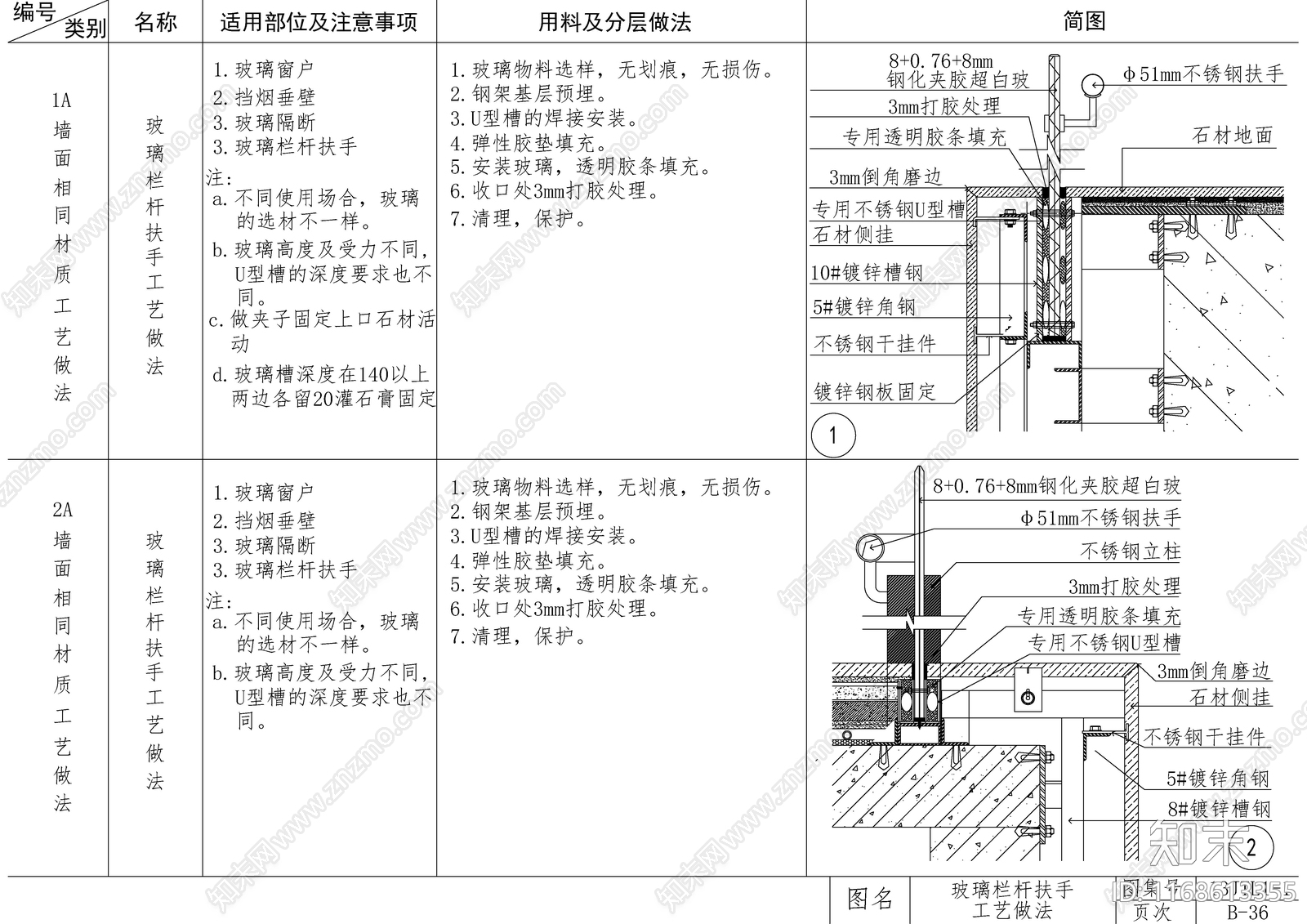 现代新中式墙面节点cad施工图下载【ID:1168613355】