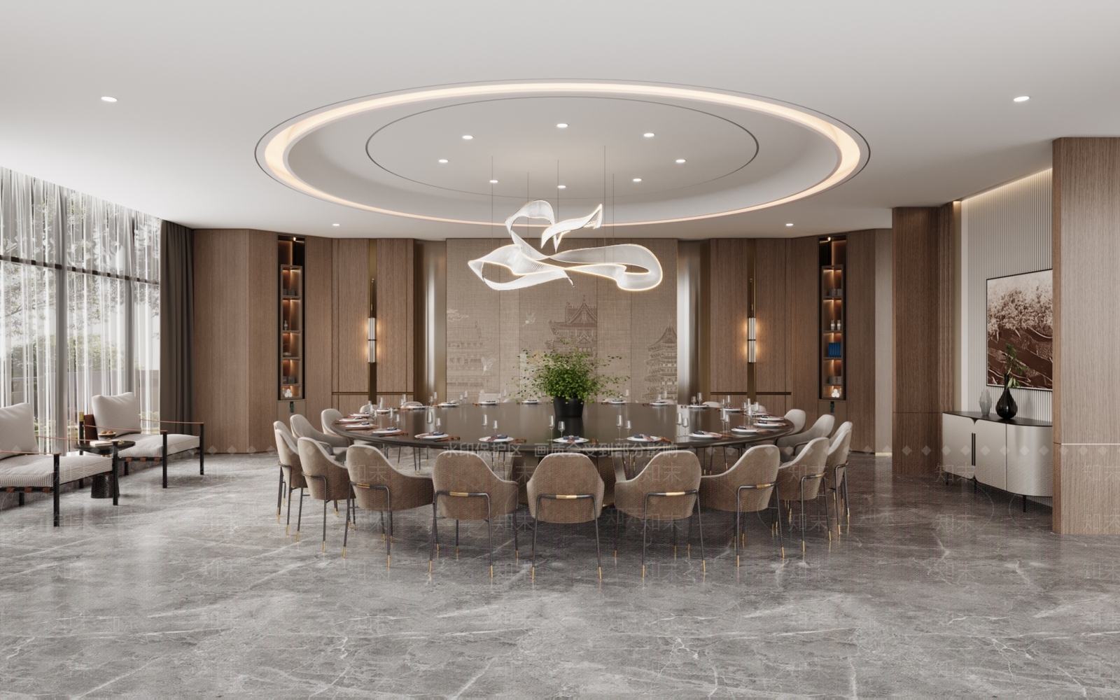 新中式包厢3D模型下载【ID:1168617441】