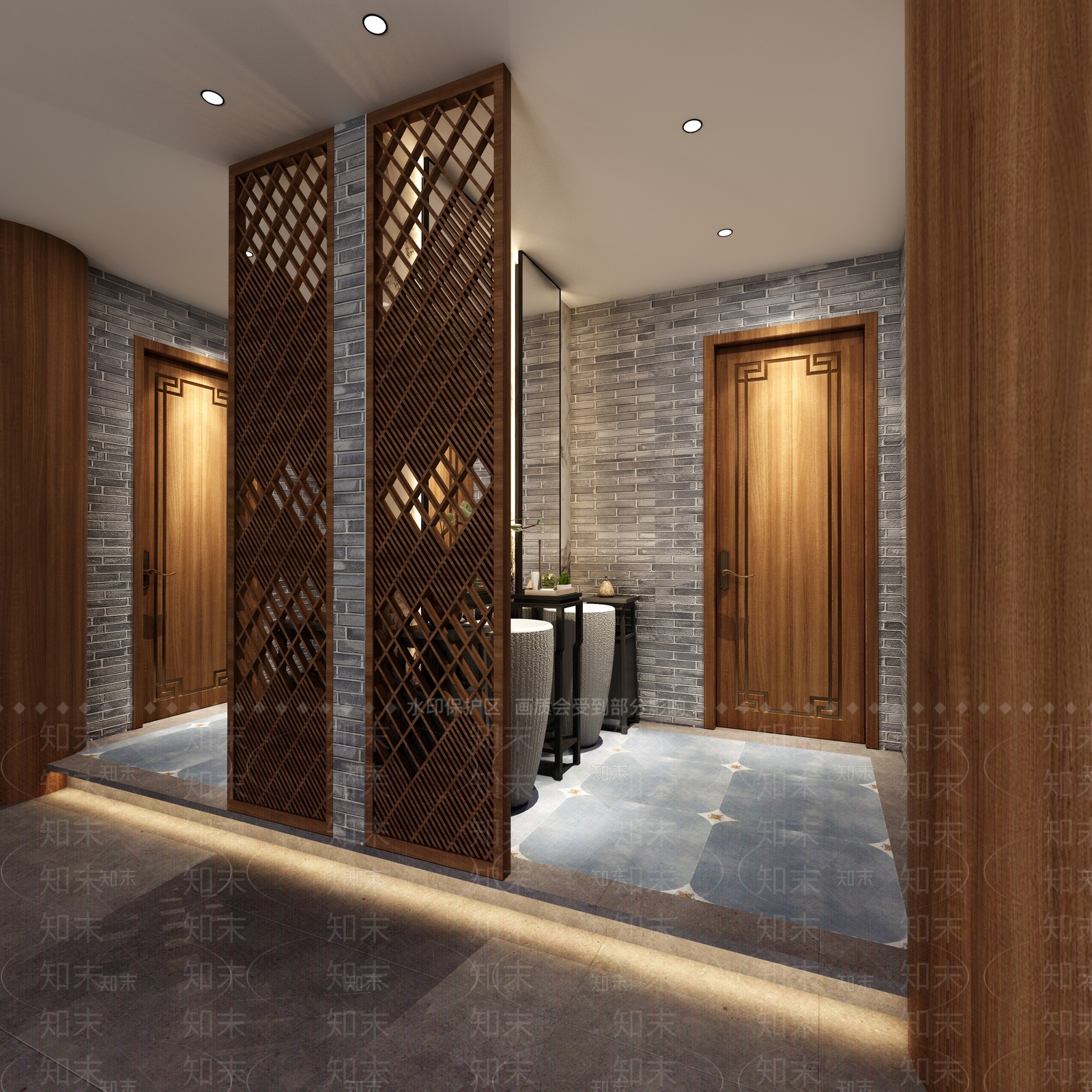 新中式现代其他商业空间3D模型下载【ID:1168617898】