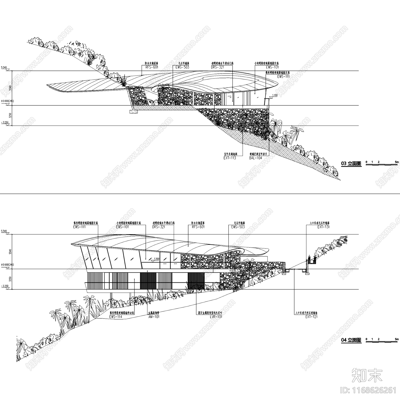 现代酒店建筑施工图下载【ID:1168626261】