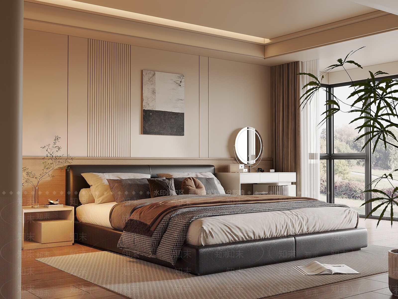 白色梳妆台梳妆台3D模型下载【ID:1227558356】