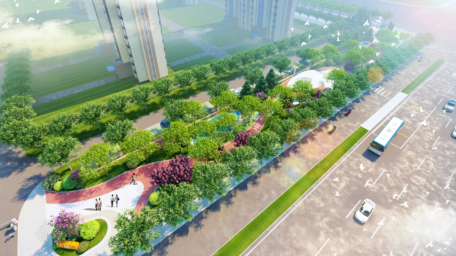 现代口袋公园SU模型下载【ID:1168631626】