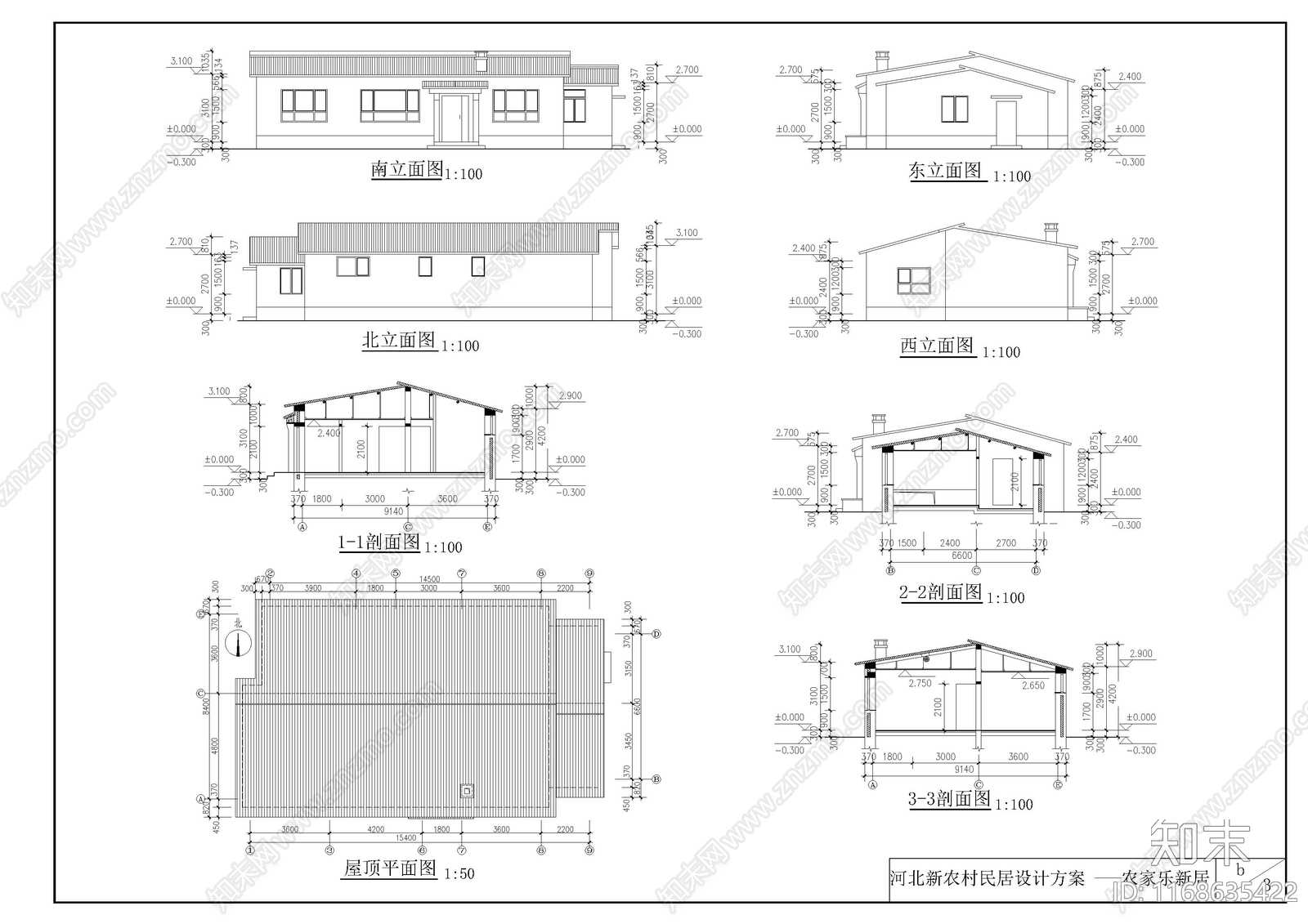 欧式别墅建筑cad施工图下载【ID:1168635422】