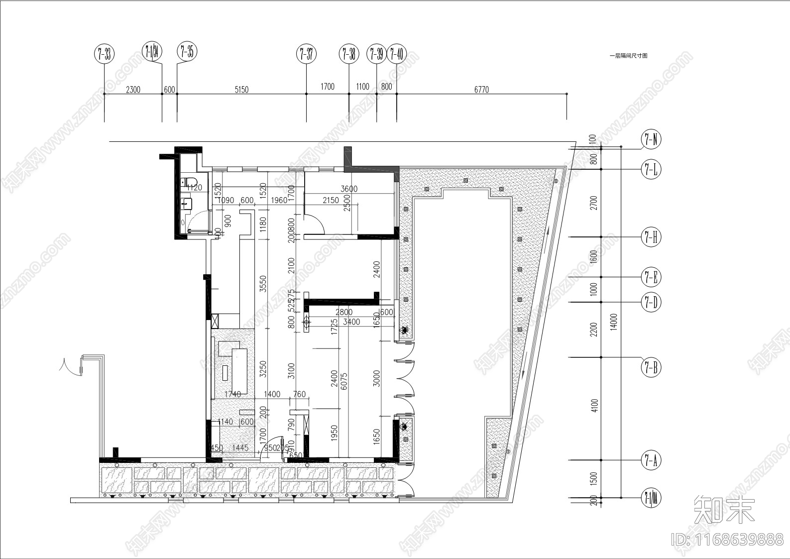 现代中式茶餐厅施工图下载【ID:1168639888】