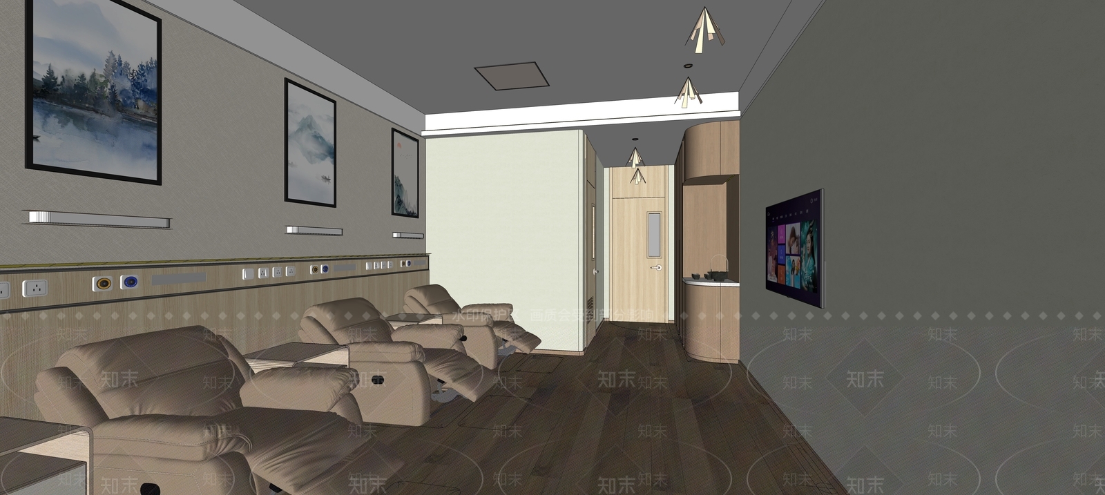 现代医院SU模型下载【ID:1168643663】