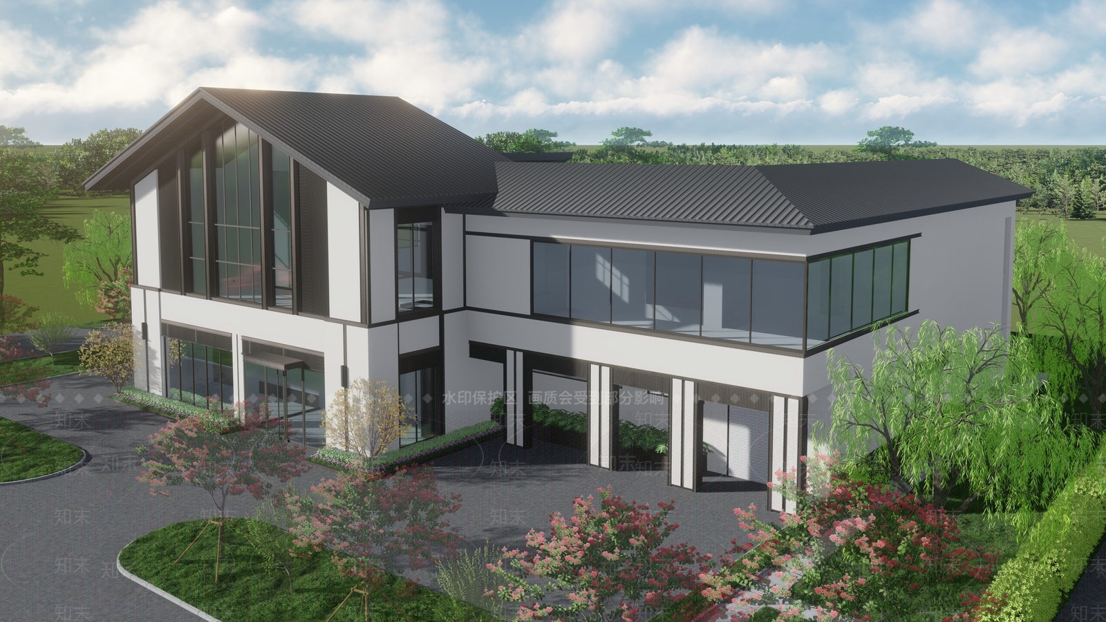新中式中式其他工业建筑SU模型下载【ID:1168647310】