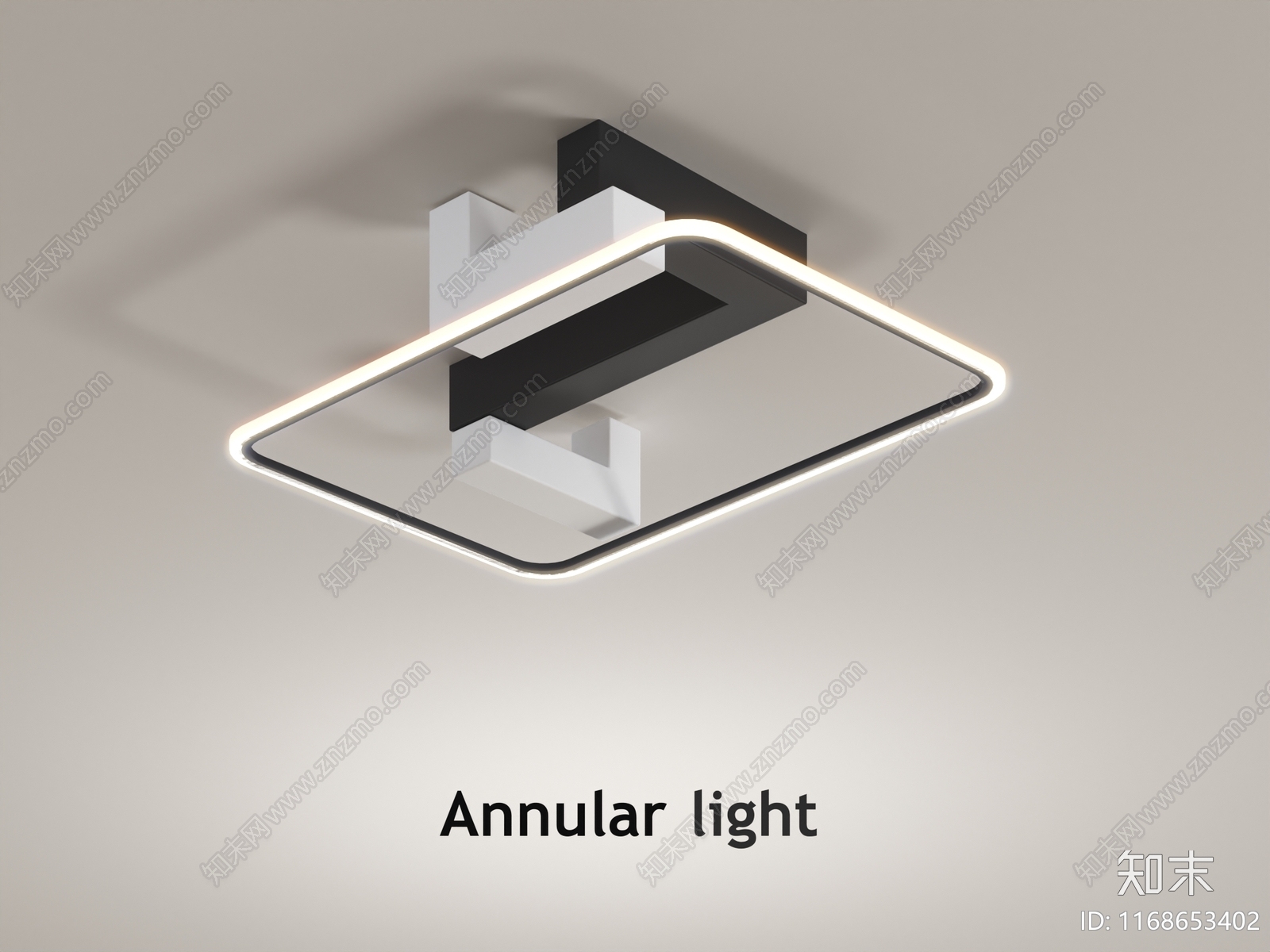 现代吸顶灯3D模型下载【ID:1168653402】