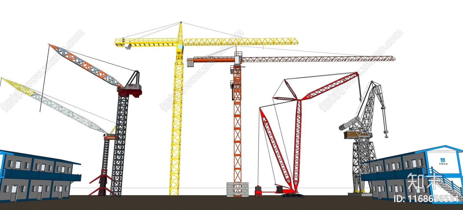 塔吊SU模型下载【ID:1168656531】