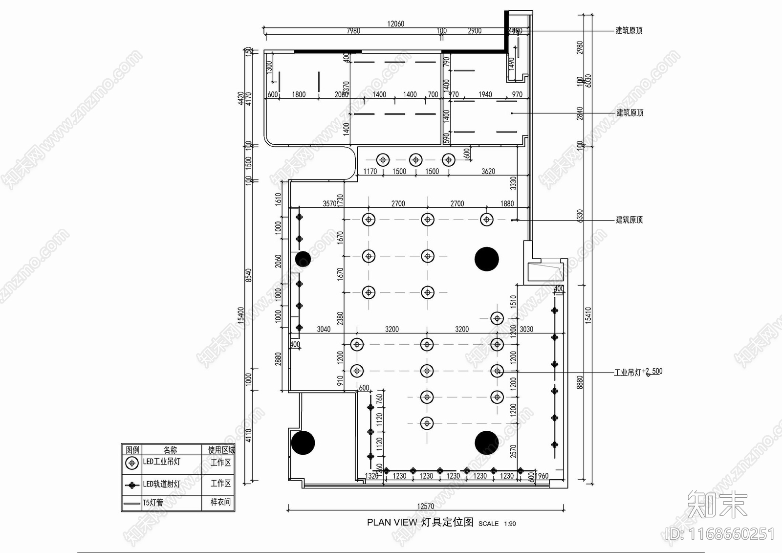 现代办公室cad施工图下载【ID:1168660251】