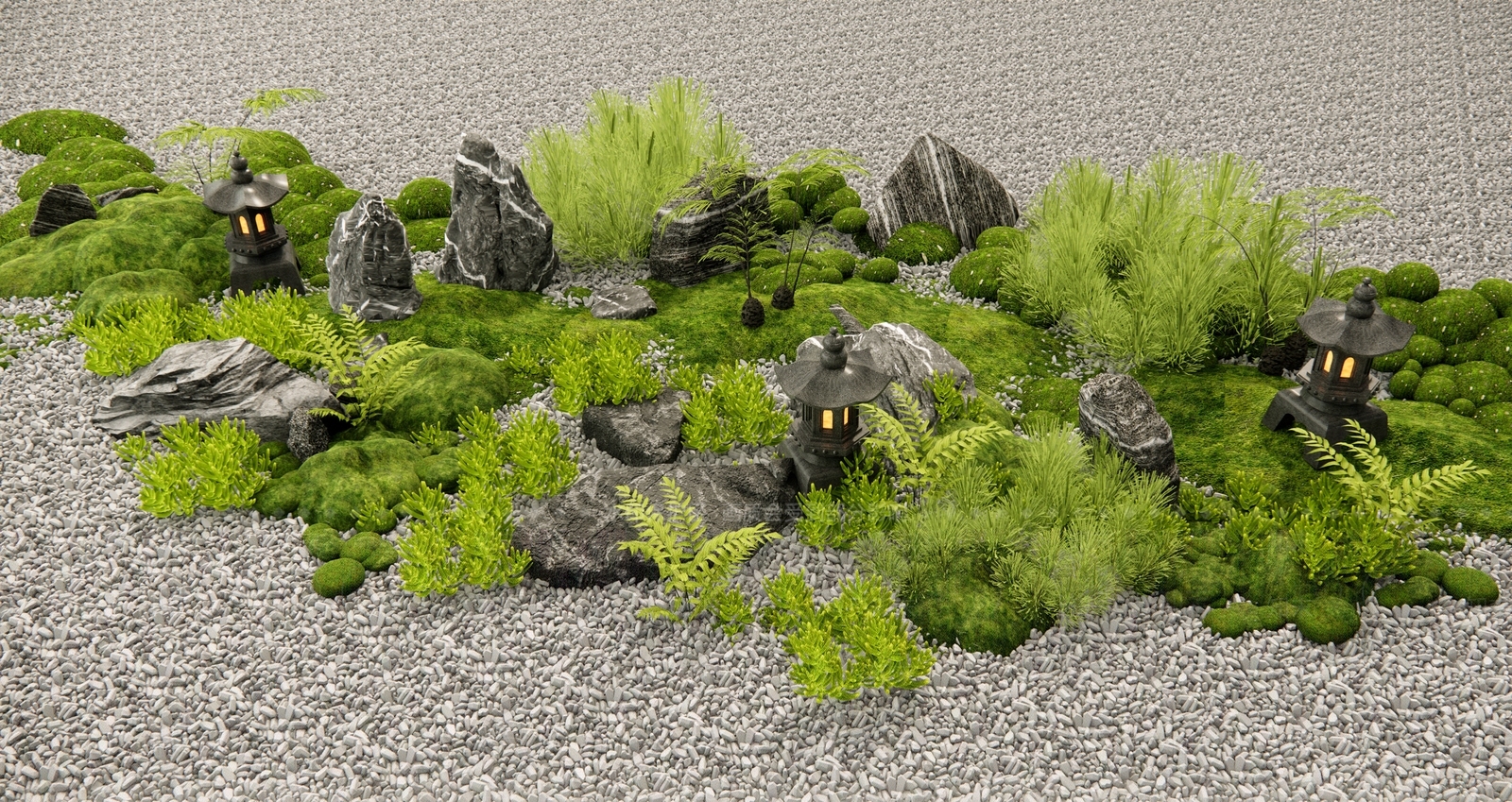 植物堆3D模型下载【ID:1168660865】