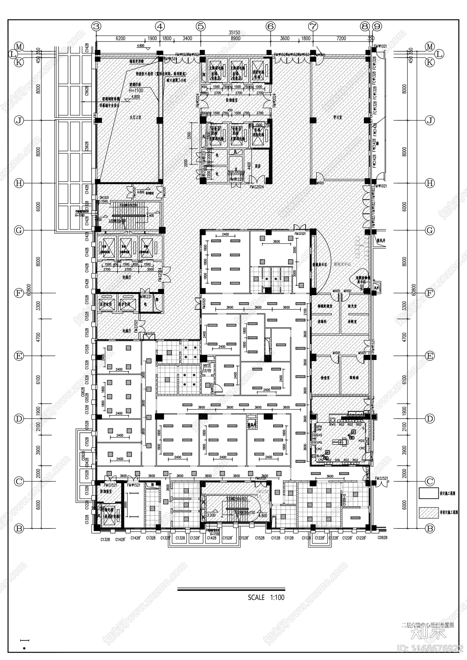 现代医院cad施工图下载【ID:1168676922】