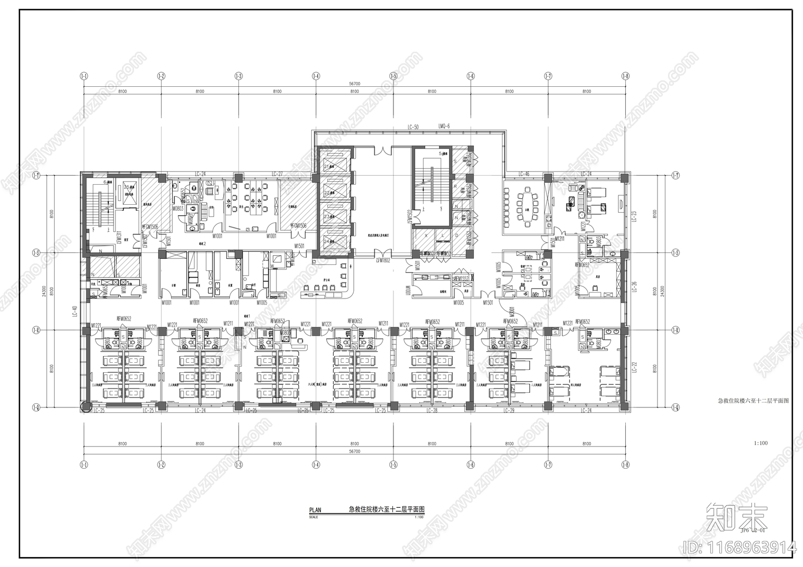 现代医院cad施工图下载【ID:1168963914】