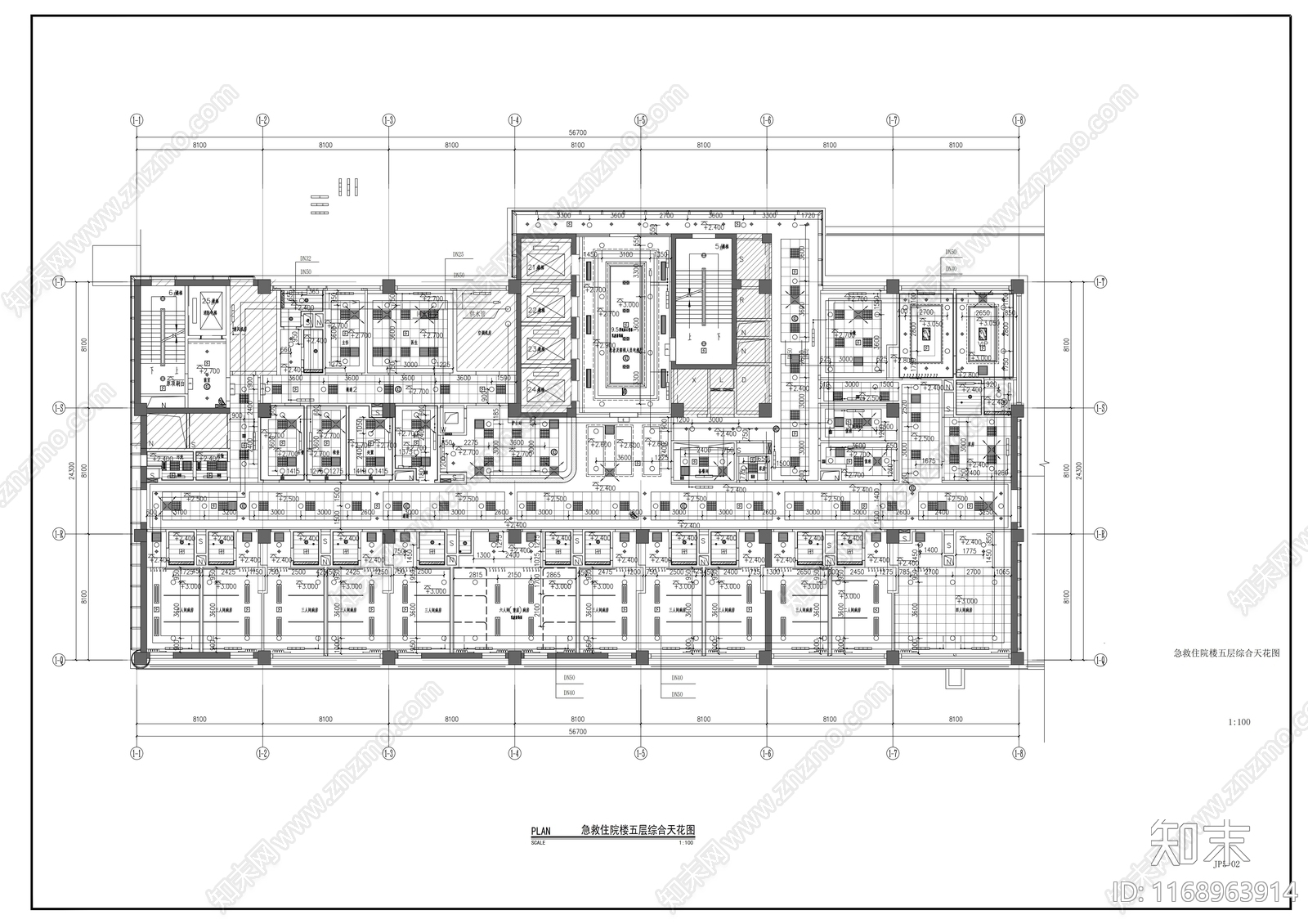 现代医院cad施工图下载【ID:1168963914】