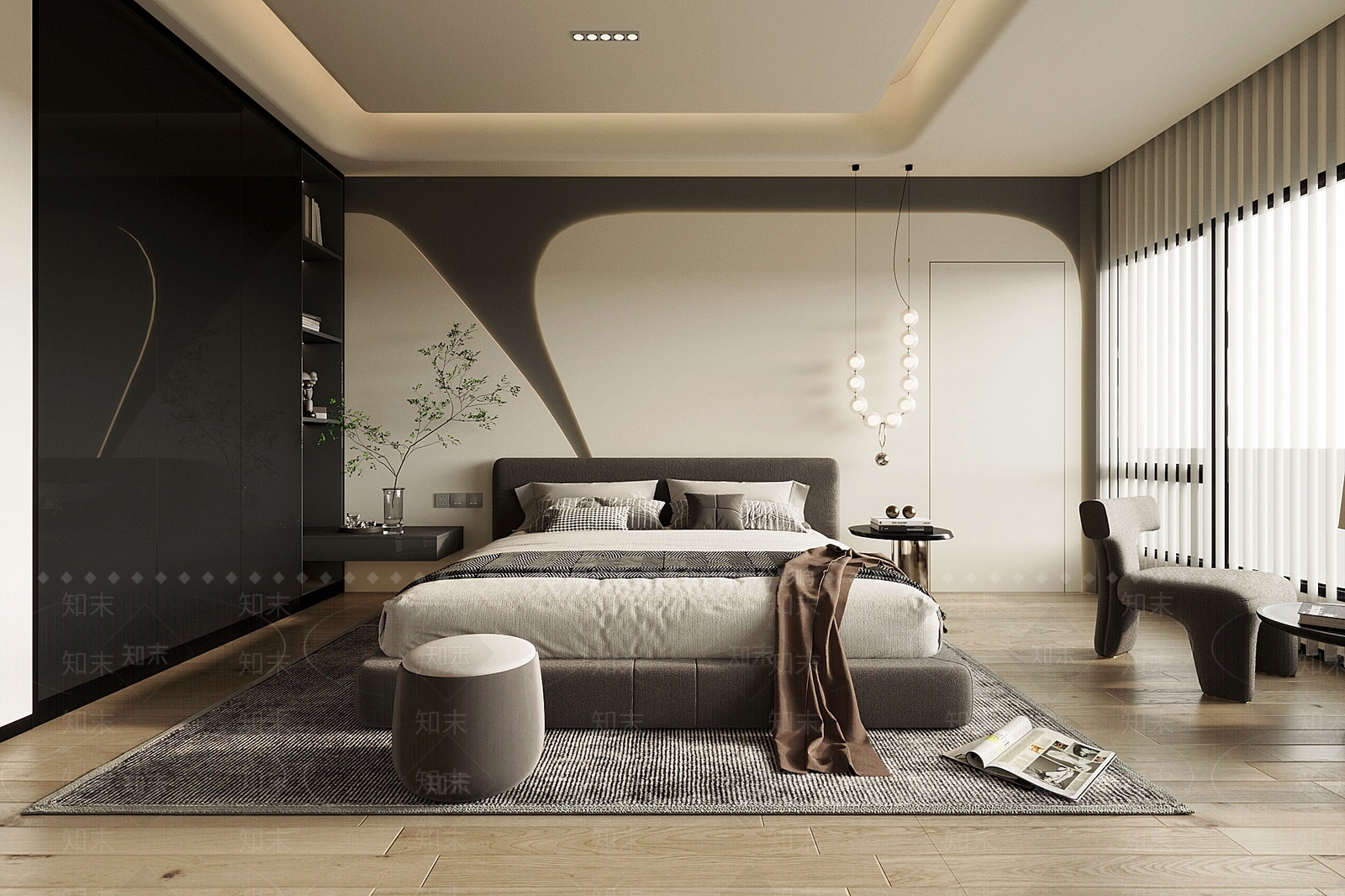 现代意式单人床3D模型下载【ID:1168697671】
