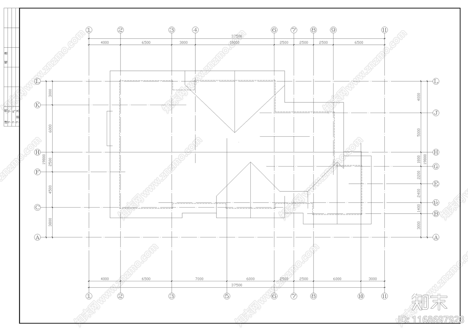 现代别墅建筑cad施工图下载【ID:1168697923】