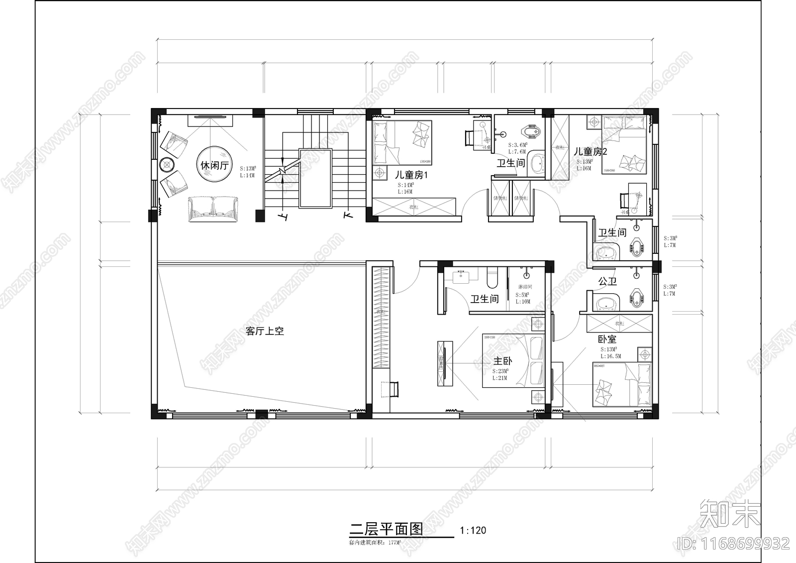 新中式现代整体家装空间cad施工图下载【ID:1168699932】