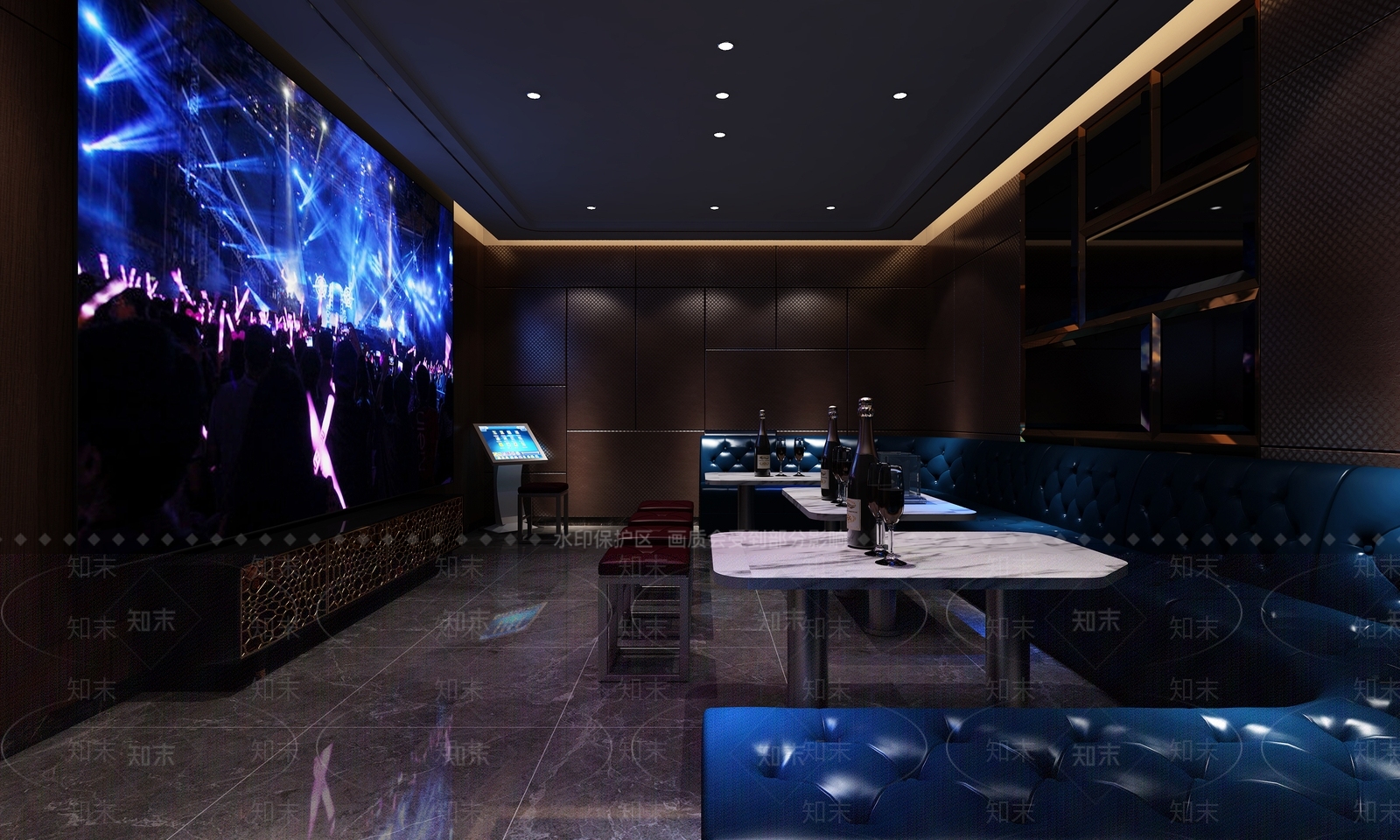 现代简约影音室3D模型下载【ID:1168702285】
