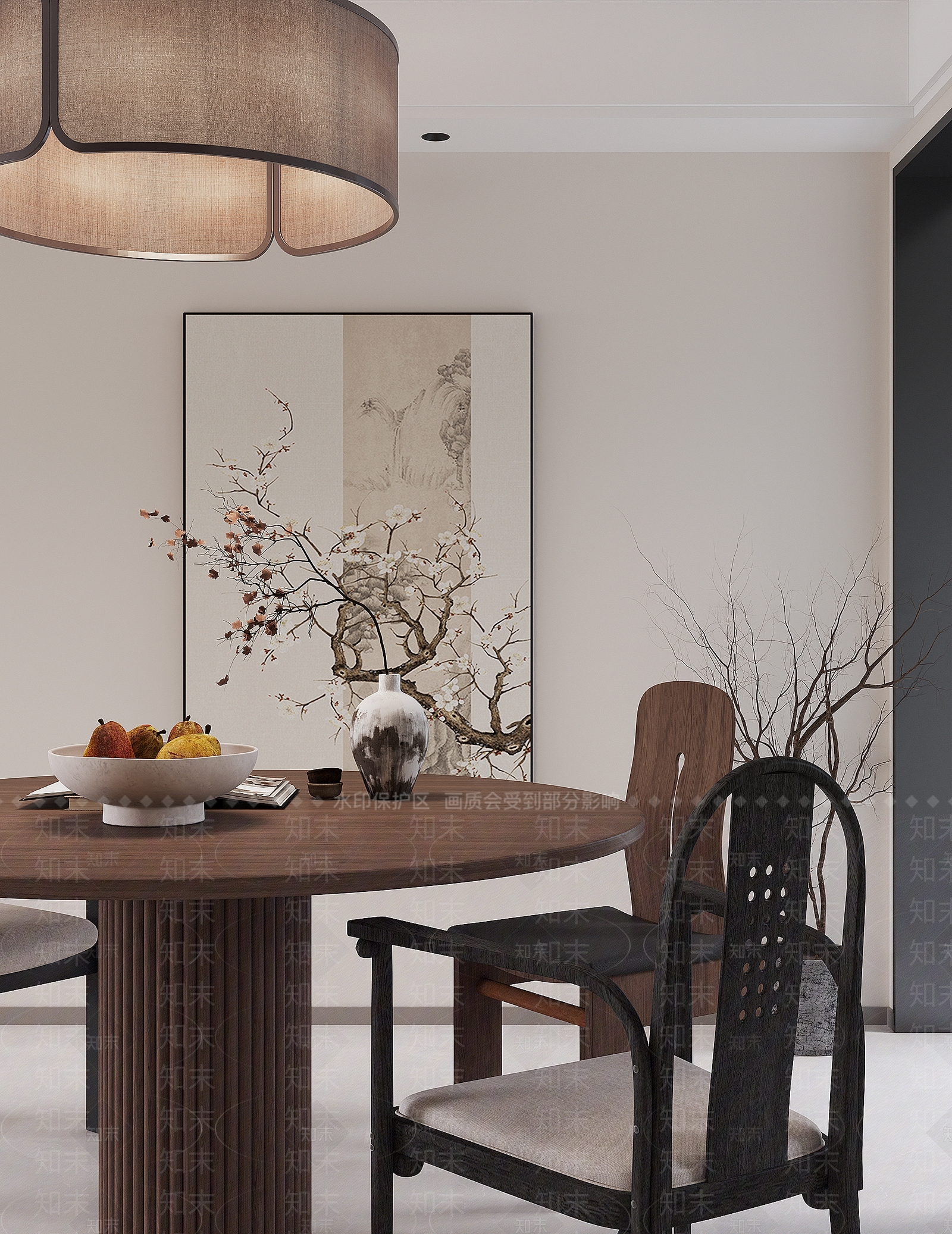 禅意侘寂家居客厅3D模型下载【ID:1168706888】