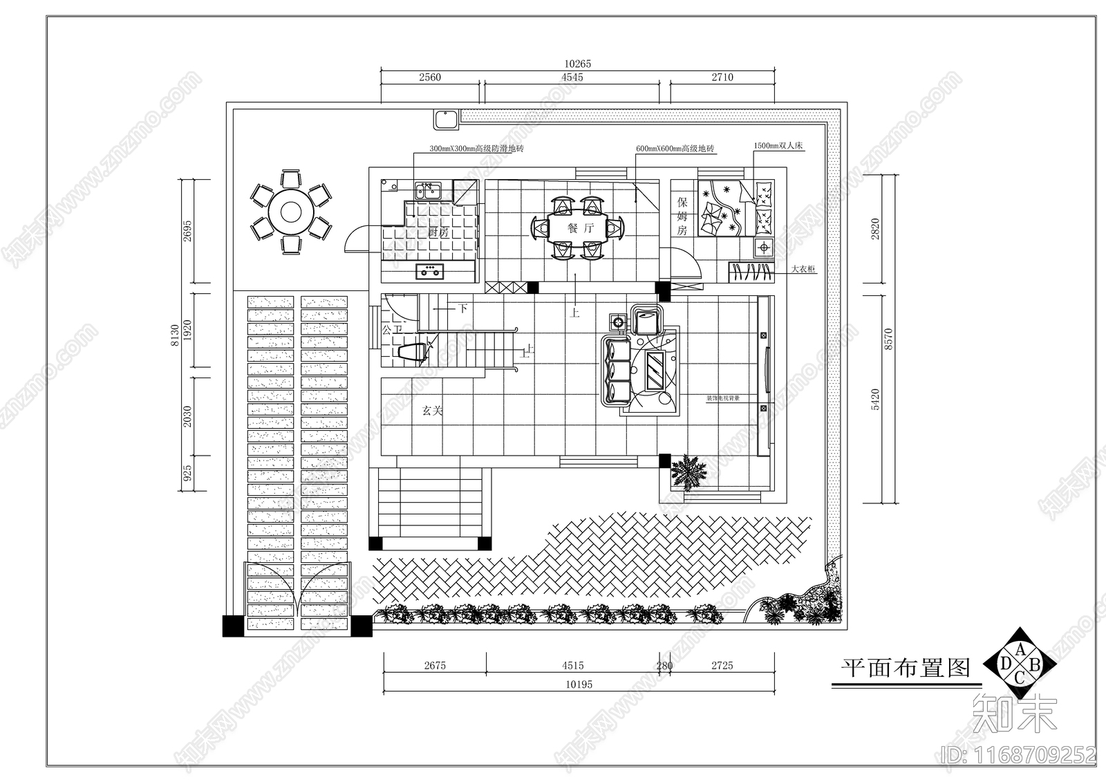 现代新中式整体家装空间cad施工图下载【ID:1168709252】