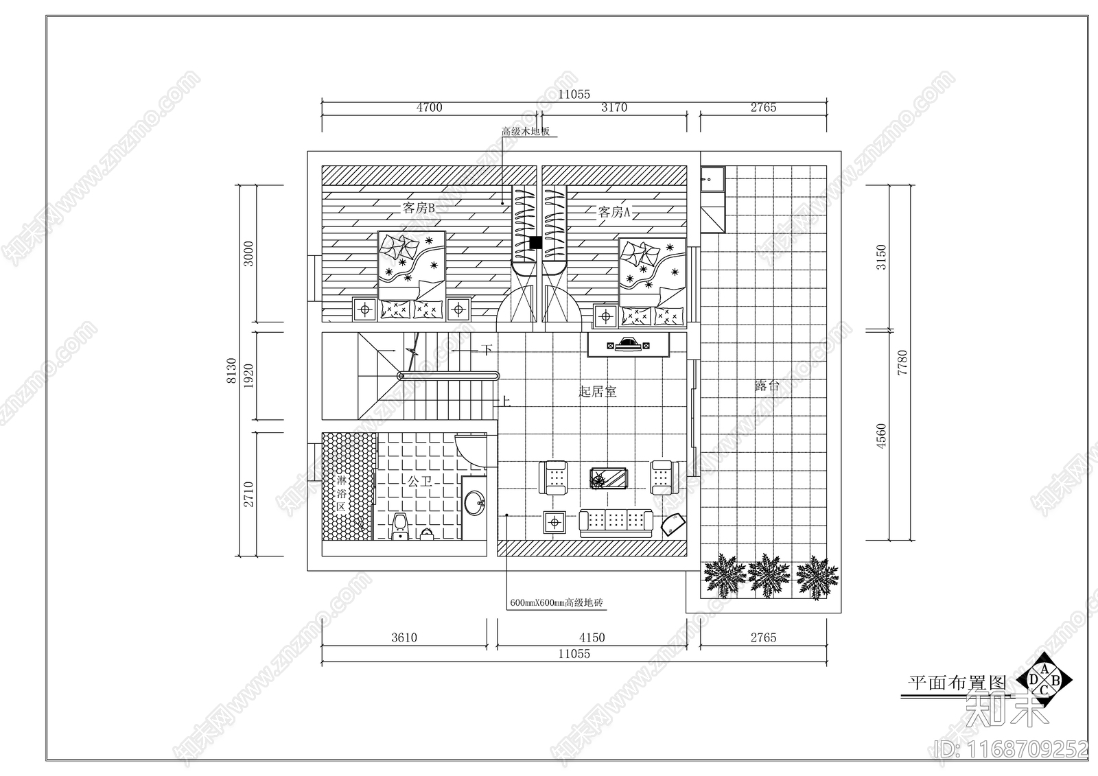 现代新中式整体家装空间cad施工图下载【ID:1168709252】