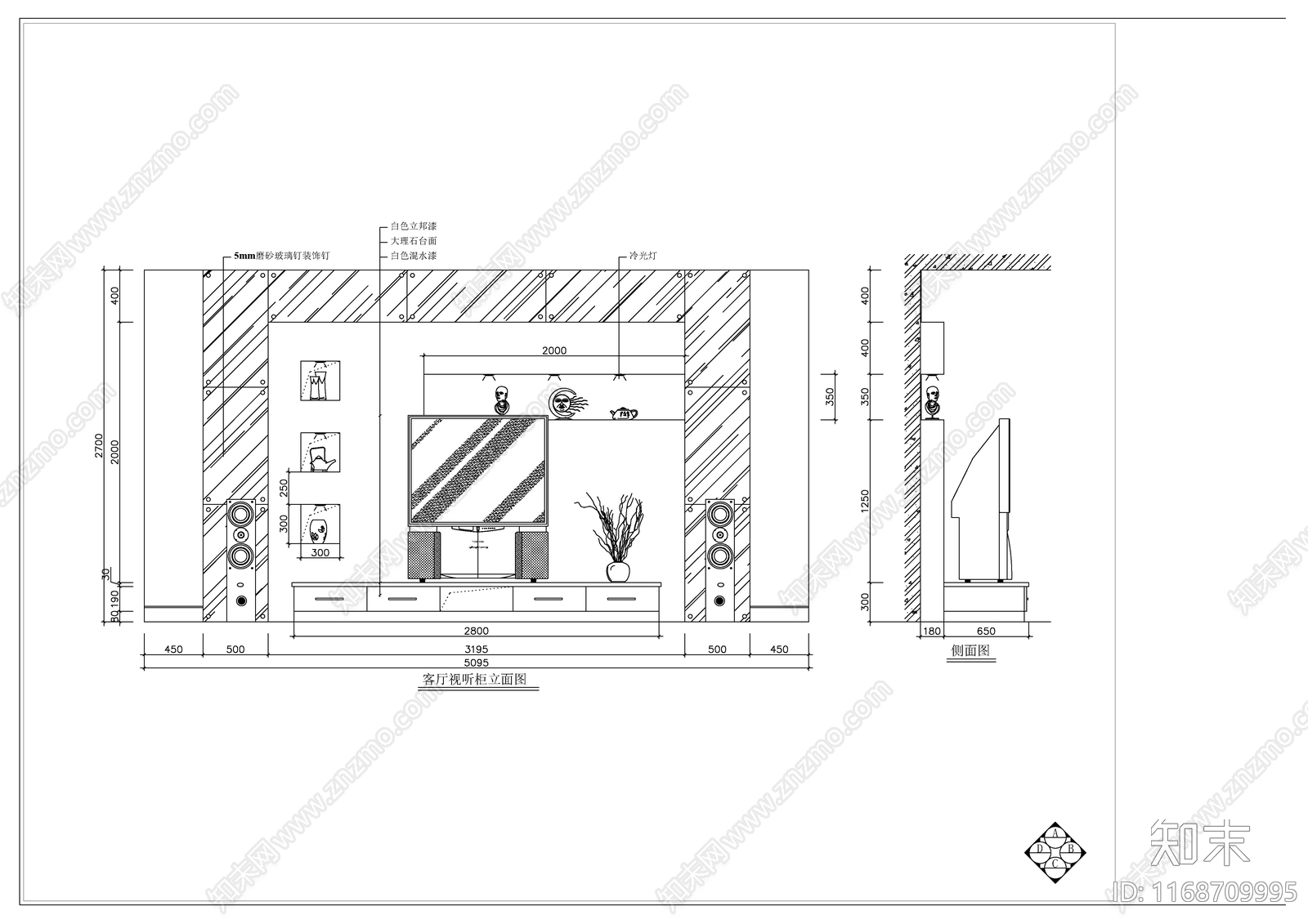 现代新中式整体家装空间cad施工图下载【ID:1168709995】