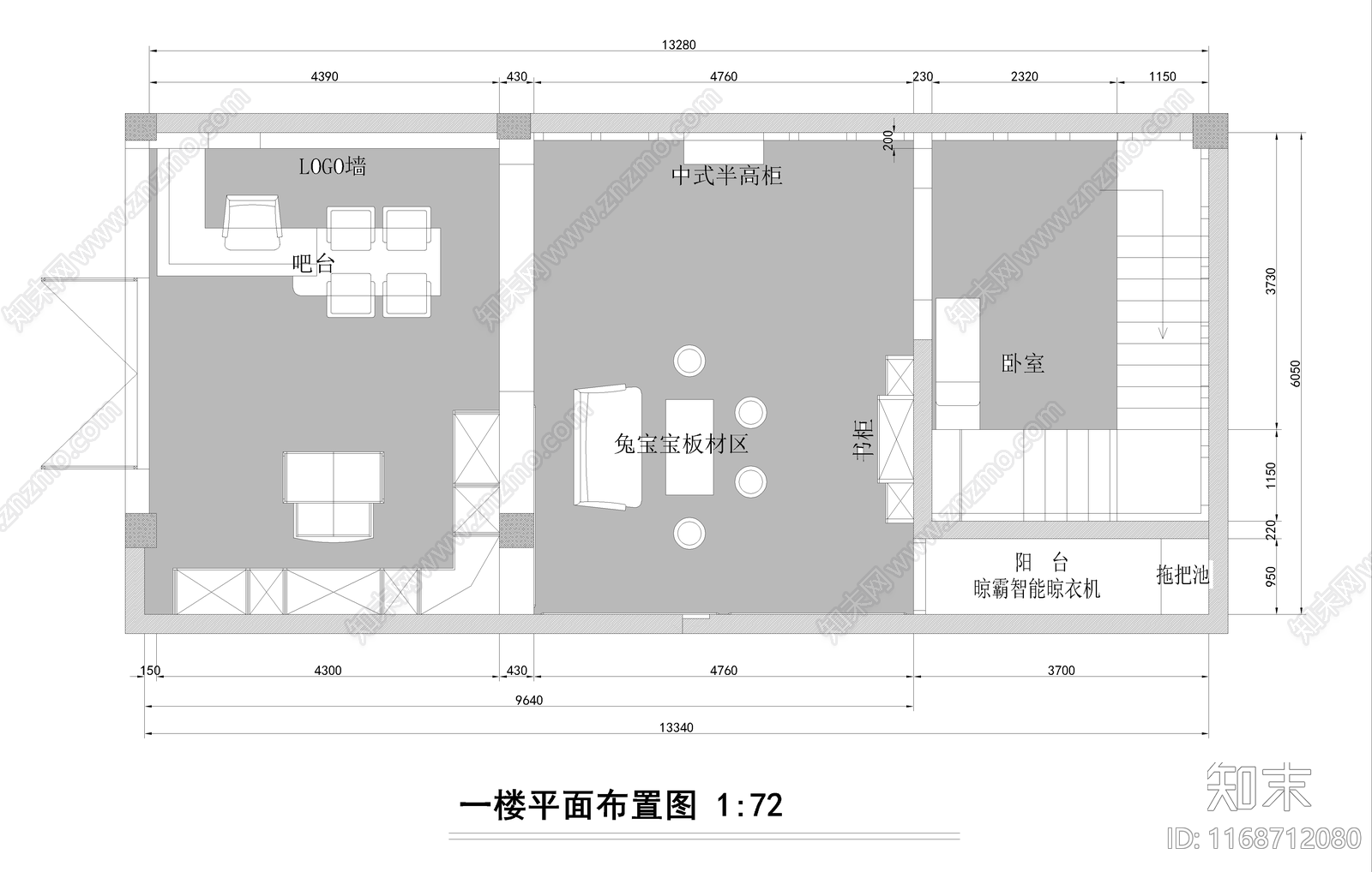 现代其他商业空间cad施工图下载【ID:1168712080】