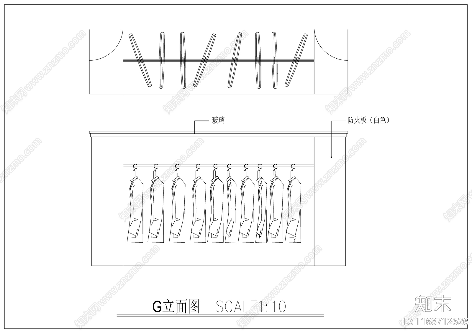 现代新中式服装店cad施工图下载【ID:1168712626】