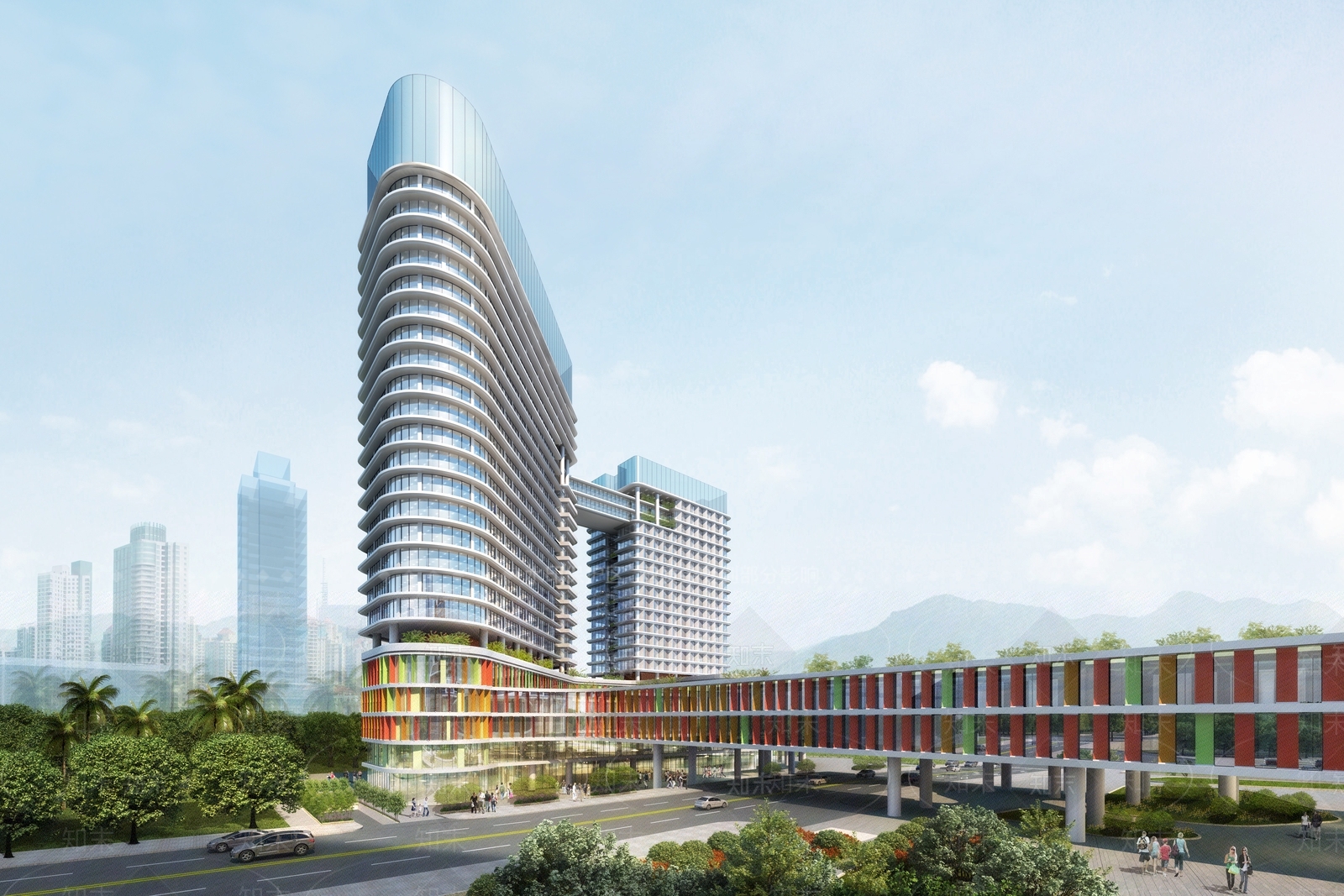 现代医院建筑SU模型下载【ID:1168715000】