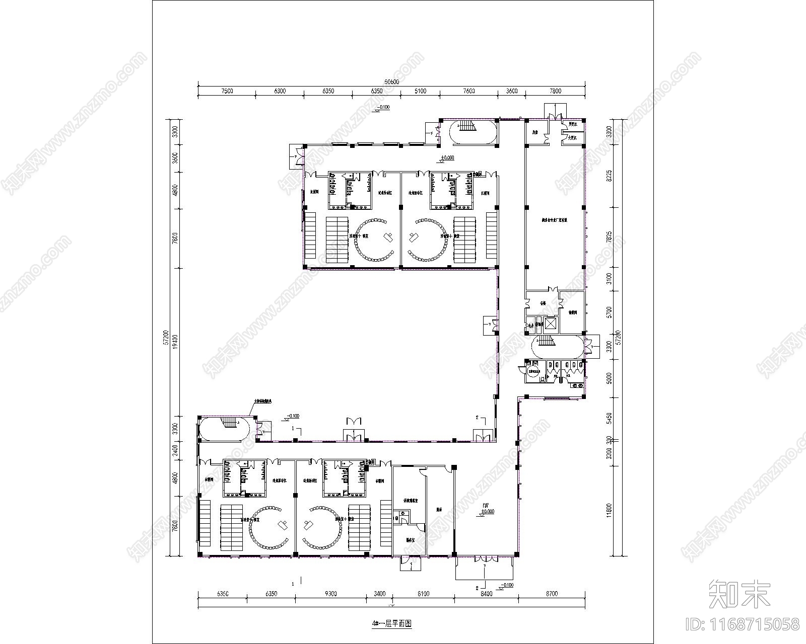 现代幼儿园建筑施工图下载【ID:1168715058】