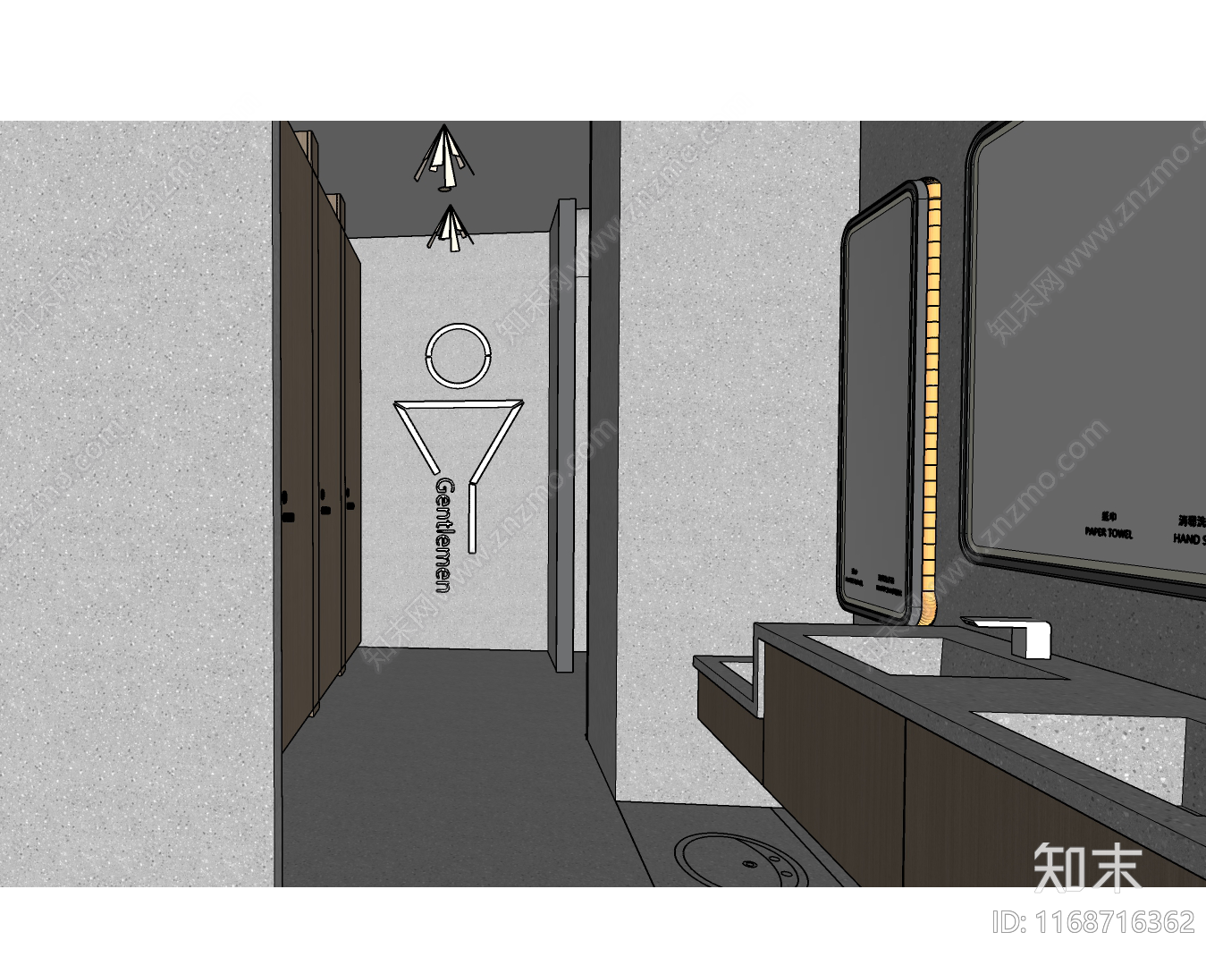 现代公共卫生间SU模型下载【ID:1168716362】