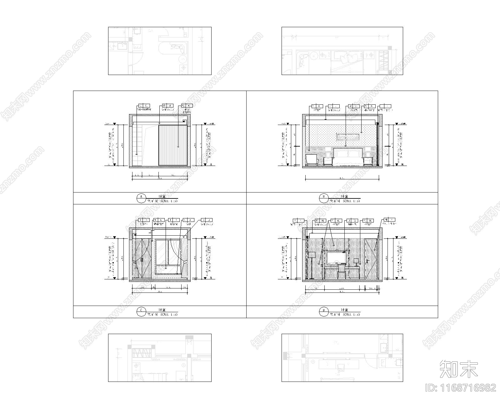 现代住宅楼建筑cad施工图下载【ID:1168716982】