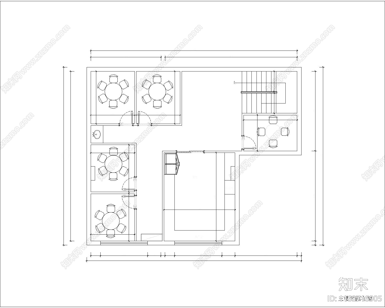 现代其他商业建筑cad施工图下载【ID:1168716905】