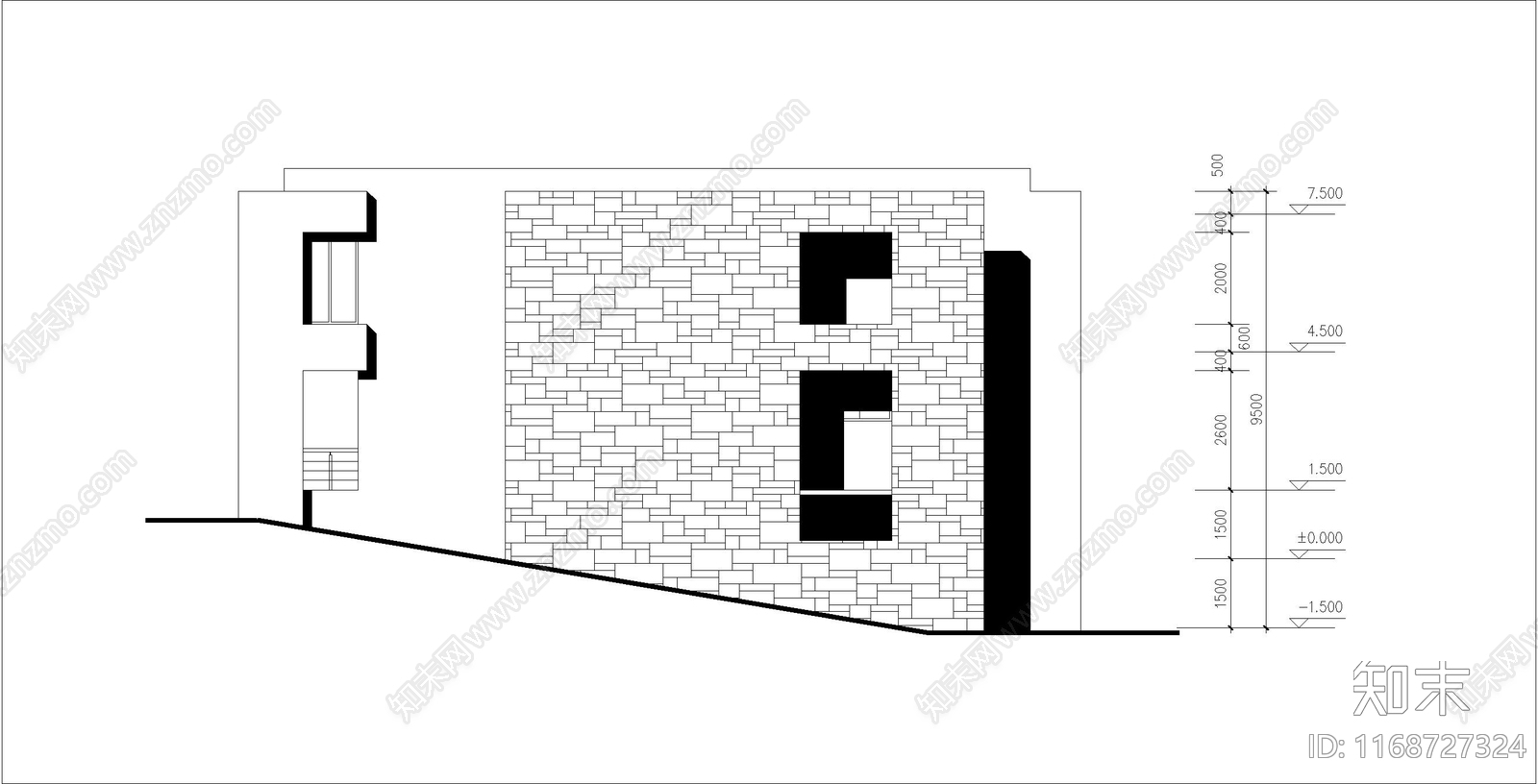 现代简约别墅建筑cad施工图下载【ID:1168727324】